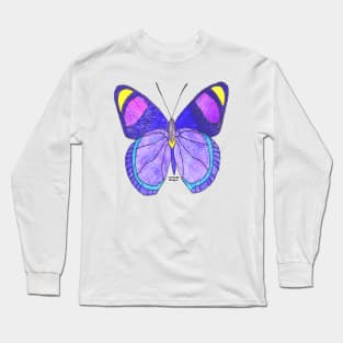 Purple Butterfly Long Sleeve T-Shirt